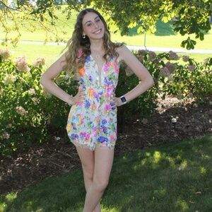 HOMECOMING!! Glitter Flower Prom Dress